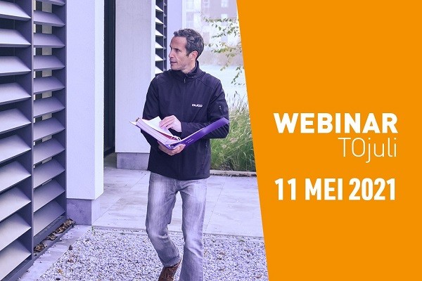 Comforteis TOjuli centraal tijdens webinar DUCO